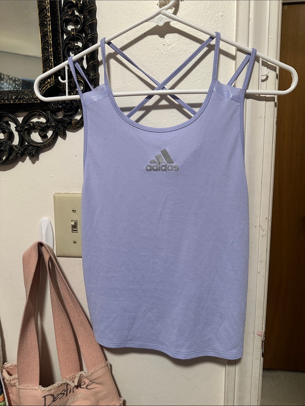 adidas Lavender Crisscross Strappy Tank